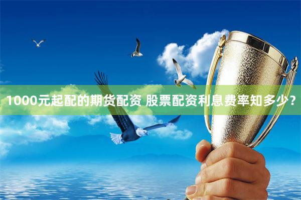1000元起配的期货配资 股票配资利息费率知多少？