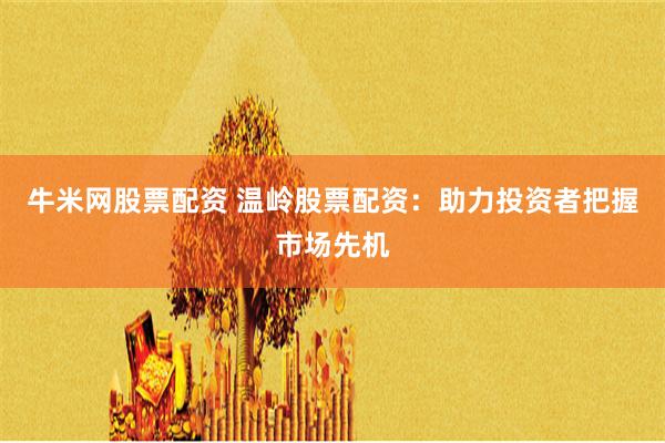 牛米网股票配资 温岭股票配资：助力投资者把握市场先机